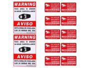 VideoSecu Warning Sign 2 Large Decals 10 Small Stickers for CCTV Security Camera Surveillance DVR System CKK