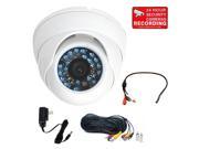 VideoSecu Outdoor Indoor Vandal proof Weatherproof CCTV Surveillance Infrared Day Night Vision Security Camera Built in 1 3 inch CCD 3.6mm Wide Angle with Power
