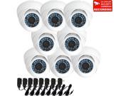 VideoSecu 8x Dome Weatherproof Outdoor Indoor Vandal proof Infrared Day Night Vision Security Cameras Built in 1 3 inch CCD 3.6mm Wide Angle Lens 480TVL CCTV Su