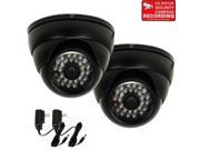 VideoSecu 2 Pack Security Camera Outdoor Indoor IR Day Night Vision 28 LEDs Built in 1 3 SONY Effio CCD 600TVL 3.6mm Wide Angle Lens with 2 Power Supply WR1