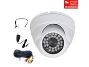 VideoSecu CCTV Dome IR Day Night Vision Security Camera Outdoor Weatherproof Built in 1 3 Sony Effio CCD 700TVL Vandal Proof 3.6mm Wide View Angle with Power S