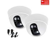 VideoSecu 2 Pack Dome Security Camera Built in 1 3 Sony Effio CCD 600 TVL High Resolution 3.6mm Wide Angle Lens with 2 Power Supply for DVR Home Surveillance S