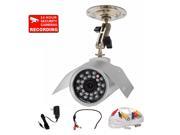 VideoSecu Weatherproof Outdoor Indoor CCD Security Camera IR Day Night Vision 24 Infrared LEDs 420TVL with Power Supply Cable and Audio Microphone for CCTV Hom
