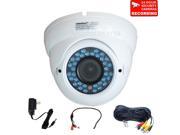 VideoSecu CCTV Built in 1 3 inch Sony CCD Security Camera IR Day Night Vision 36 LEDs 3.5 8mm Varifocal Lens 540TVL Indoor Outdoor Weatherproof with Power Sup