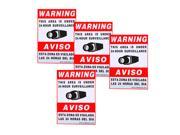 VideoSecu 4 Security Camera Video Warning Sticker Sign Decal 11.5x8.3 for Home CCTV DVR CCD Video Surveillance Camera System cp2