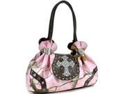 UPC 084672004719 product image for Realtree Studded Camouflage Satchel Bag with Rhinestone Cross Faux Leather - Pin | upcitemdb.com