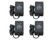 VideoSecu 4x Regulated Security Camera Power Supply Adapters AC to 12V DC 2A UL Listed 1ib