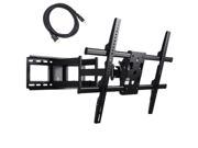 VideoSecu Full Motion tilt swivel articulating TV Wall Mount for Samsung 40 43 46 48 50 55 60 65 70 LCD LED HDTV Flat Panel Screens with VESA up to 684x400mm A
