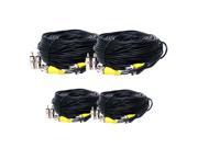 VideoSecu 2 Pack 100ft and 2 Pack 50ft BNC RCA Video Power Wires CCTV Security Camera Extension Cables Cords for Home CCTV DVR Surveillance System with Free Ada