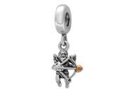 Babao Jewelry Cupid s Arrow White 925 Sterling Silver With 18K Gold Plated Dangle Bead fits Pandora European Charm Bracelets