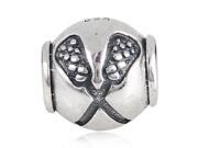 Babao Jewelry Hockey Soild Authentic 925 Sterling Silver Bead Fits Pandora Style European Charm Bracelets