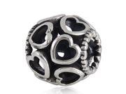 Babao Jewelry Closer Hearts Soild Authentic 925 Sterling Silver Bead Fits Pandora Style European Charm Bracelets