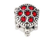 Babao Jewelry Lovely Tortoise Red Czech Crystal Soild Authentic 925 Sterling Silver Bead Fits Pandora Style European Charm Bracelets