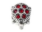 Babao Jewelry Lovely Tortoise Ruby Red Czech Crystal Soild Authentic 925 Sterling Silver Bead Fits Pandora Style European Charm Bracelets