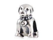 Babao Jewelry Sparkling Stand Dog White Czech Crystal Soild Authentic 925 Sterling Silver Bead Fits Pandora Style European Charm Bracelets