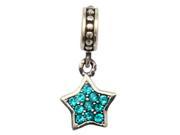 Babao Jewelry Turquoise Lucky Star Czech Crystal 925 Sterling Silver Dangle Bead Fits Pandora Europen Style Charm Bracelets