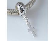 Babao Jewelry Cross Soild Authentic 925 Sterling Silver Dangle Bead Fits Pandora Style European Charm Bracelets