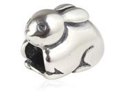 Babao Jewelry Rabbit Soild Authentic 925 Sterling Silver Bead Fits Pandora Style European Charm Bracelets