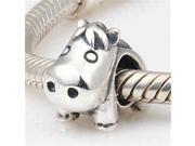 Babao Jewelry Hippo Soild Authentic 925 Sterling Silver Bead Fits Pandora Style European Charm Bracelets