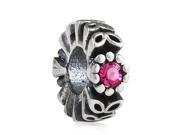 Babao Jewelry Sparkling Leaves And Flower Rose Czech Crystal Soild Authentic 925 Sterling Silver Bead Fits Pandora Style European Charm Bracelets