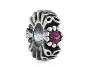 Babao Jewelry Sparkling Leaves And Flower Vintage Rose Czech Crystal Soild Authentic 925 Sterling Silver Bead Fits Pandora Style European Charm Bracelets
