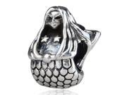 Babao Jewelry Mermaid Soild Authentic 925 Sterling Silver Bead Fits Pandora Style European Charm Bracelets