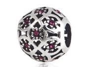 Babao Jewelry Sparkling Gorgeous Flowers Vintage Rose Czech Crystal Soild Authentic 925 Sterling Silver Bead Fits Pandora Style European Charm Bracelets
