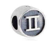 Babao Jewelry Gemini Soild Authentic 925 Sterling Silver Bead Fits Pandora Style European Charm Bracelets