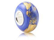 Babao Jewelry Blue White Twist Line Murano Glass Gold Foil Bead 925 Sterling Silver Core fits Pandora European Charm Bracelets Babao Jewelry Blue White Twist Line Murano Glass Gold Foil Bead 925 Sterling Silver Core fits Pandora European Charm Bracelets