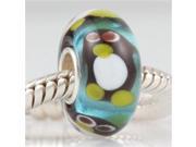 Babao Jewelry Penguin Murano Glass Bead 925 Sterling Silver Core fits Pandora European Charm Bracelets