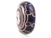 Babao Jewelry Brown Dots Murano Glass Bead 925 Sterling Silver Core fits Pandora European Charm Bracelets