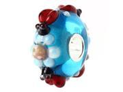 Babao Jewelry Ladybug And Flower Murano Glass Bead 925 Sterling Silver Core fits Pandora European Charm Bracelets