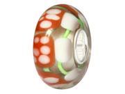 Babao Jewelry Mushroom Murano Glass Bead 925 Sterling Silver Core fits Pandora European Charm Bracelets