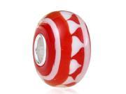 Babao Jewelry Flame Murano Glass Bead 925 Sterling Silver Core fits Pandora European Charm Bracelets