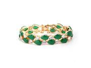 Babao Jewelry Peak Green Exoticism Champagn Plated Sparkling Swarovski Elements CZ Crystal Bracelet