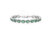 Babao Jewelry Dazzlingly Beautiful Green Corundum 18K Platinum Plated Sparkling Swarovski Elements CZ Crystal Bracelet
