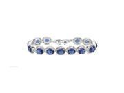 Babao Jewelry Sapphire Meticulous 18K Platinum Plated Sparkling Swarovski Elements CZ Crystal Bracelet