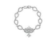 Babao Jewelry Imperial Crown 18K Platinum Plated Sparkling Swarovski Elements CZ Crystal Bracelet