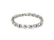 Babao Jewelry Crystal Love 18K Platinum Plated Sparkling Swarovski Elements CZ Crystal Bracelet