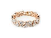 Babao Jewelry Pretty Water Drop 18K Champagne Gold Plated Sparkling Swarovski Elements CZ Crystal Bracelet