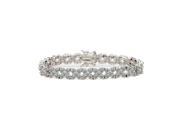 Babao Jewelry Blossom Flower Lady 18K Platinum Plated Sparkling Swarovski Elements CZ Crystal Bracelet