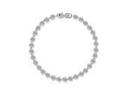 Babao Jewelry Lovely White 18K Platinum Plated Sparkling Swarovski Elements CZ Crystal Bracelet