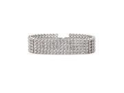 Babao Jewelry Nobility 5 Lines 18K Platinum Plated Sparkling Swarovski Elements CZ Crystal Bracelet