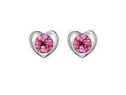 Babao Jewelry Only Love 18K Platinum Plated Swarovski Elements Cubic Zirconia Crystal Stud Earrings