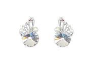 Babao Jewelry Dancing Butterfly 18K Platinum Plated Swarovski Elements Cubic Zirconia Crystal Stud Earrings