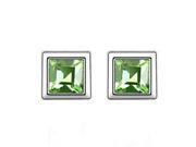 Babao Jewelry Simple Square 18K Platinum Plated Swarovski Elements Cubic Zirconia Crystal Stud Earrings