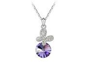 Babao Jewelry Butterfly Love 18K Platinum Plated Swarovski Elements Cubic Zirconia Crystal Pendant Necklace Babao Jewelry Butterfly Love 18K Platinum Plated Swarovski Elements Cubic Zirconia Crystal Pendant Necklace
