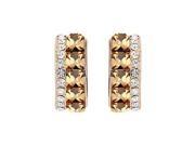 Babao Jewelry Special Square 18K Champagne Gold Plated Swarovski Elements Cubic Zirconia Crystal Stud Earrings