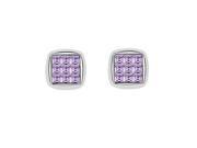 Babao Jewelry Unique Square 18K Platinum Plated Swarovski Elements Cubic Zirconia Crystal Stud Earrings