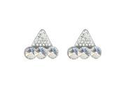 Babao Jewelry 3 Circles 18K Platinum Plated Swarovski Elements Cubic Zirconia Crystal Stud Earrings